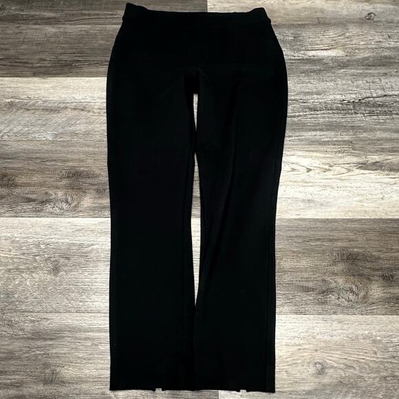 Spanx Black Womens Medium Stretch‎ Straight Vented Hem High Rise Yoga Gym Pants - Picture 1 of 9